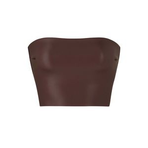FAUX LEATHER TUBE TOP